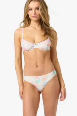 New Arrivals|Bikini Bottoms^O'Neill Bali Floral Comber Mid Rise Revo Medium Bottoms - | tapioca