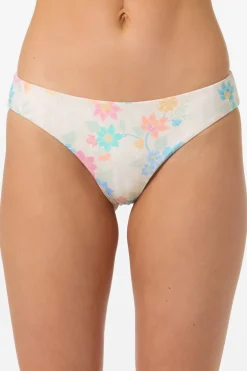 New Arrivals|Bikini Bottoms^O'Neill Bali Floral Comber Mid Rise Revo Medium Bottoms - | tapioca
