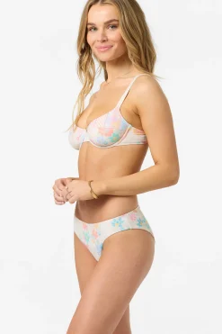 New Arrivals|Bikini Bottoms^O'Neill Bali Floral Comber Mid Rise Revo Medium Bottoms - | tapioca