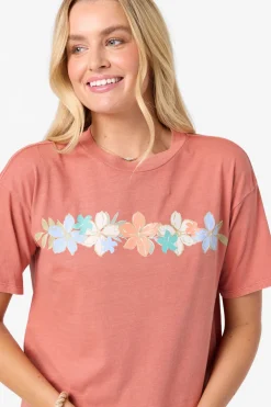 New Arrivals|Graphic Tees & Tanks^O'Neill Band Of Flowers Easy Tee canyon rose