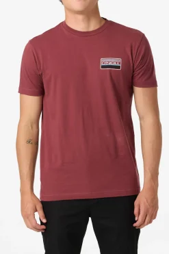 Tees & Tanks^O'Neill Banner Standard Fit Tee - | oxblood red