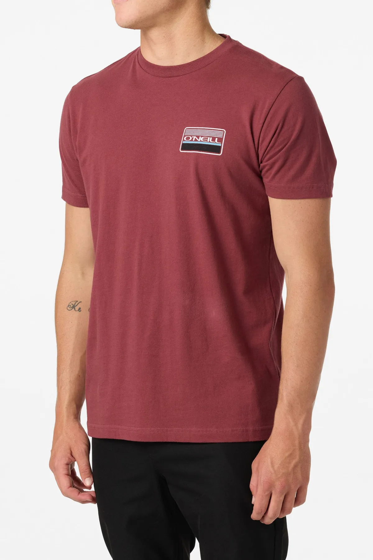Tees & Tanks^O'Neill Banner Standard Fit Tee - | oxblood red