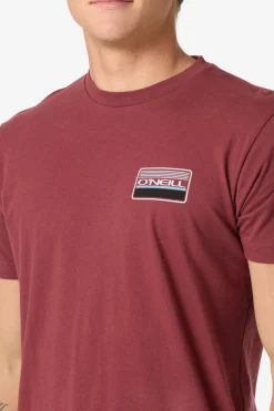 Tees & Tanks^O'Neill Banner Standard Fit Tee - | oxblood red