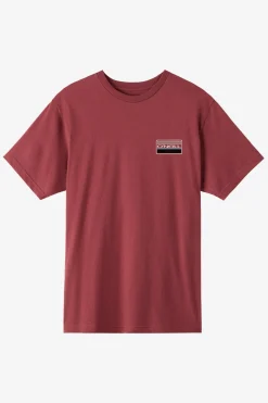 Tees & Tanks^O'Neill Banner Standard Fit Tee - | oxblood red