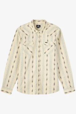 Shirts & Flannels^O'Neill Bar Dog Long Sleeve Standard Fit Long Sleeve Shirt - | lt khaki