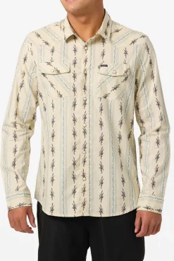 Shirts & Flannels^O'Neill Bar Dog Long Sleeve Standard Fit Long Sleeve Shirt - | lt khaki