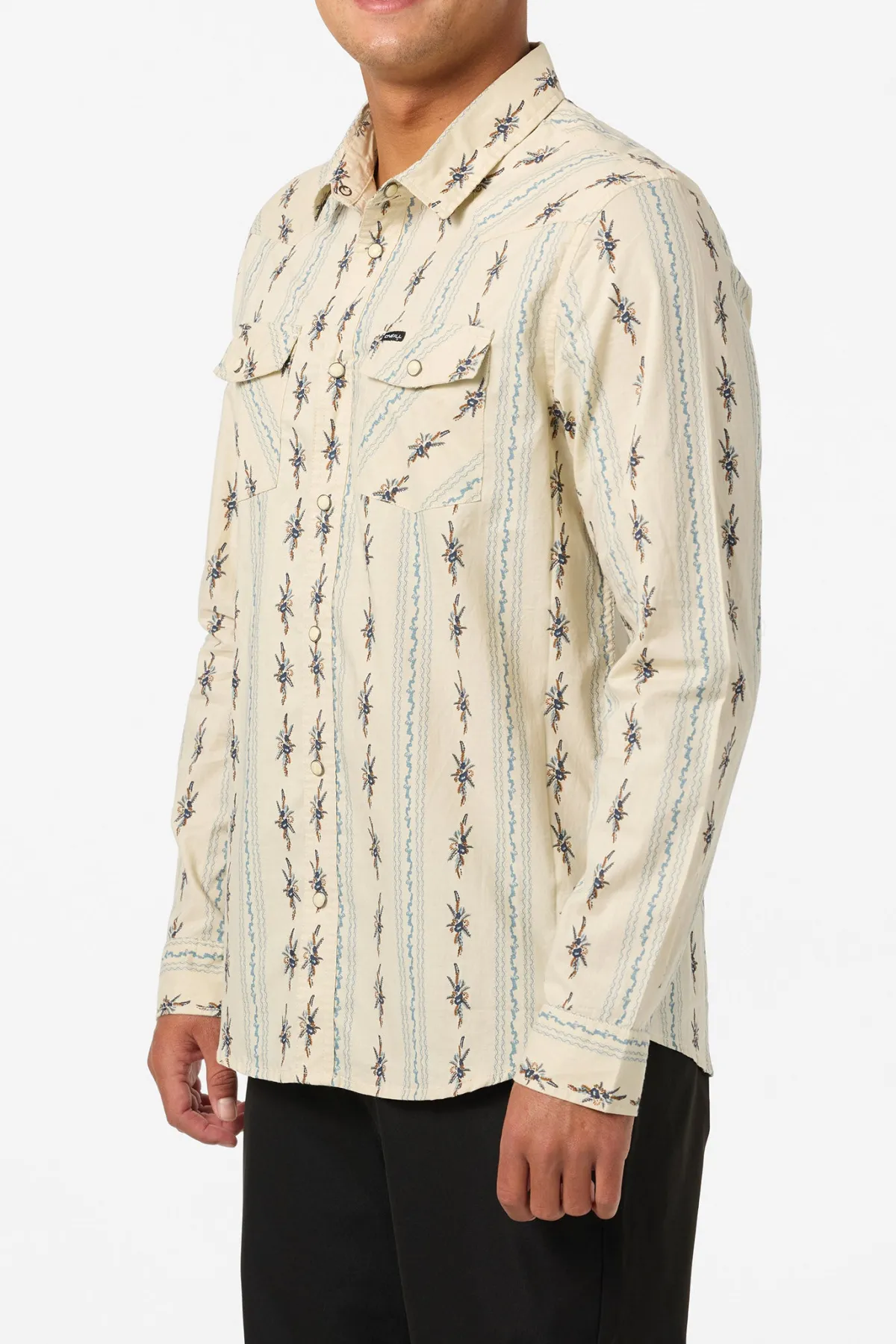Shirts & Flannels^O'Neill Bar Dog Long Sleeve Standard Fit Long Sleeve Shirt - | lt khaki