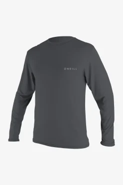 Uv Sun Protection & Rash Guards^O'Neill Basic Skins 30+ Long Sleeve Sun Shirt - | graphite