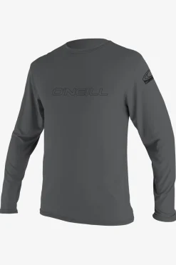 Uv Sun Protection & Rash Guards^O'Neill Basic Skins 50+ Long Sleeve Sun Shirt - | smoke