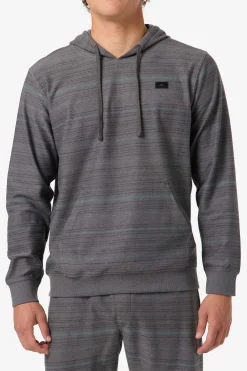 Best Sellers^O'Neill Bavaro Stripe Hoodie Pullover Fleece - | dark shadow