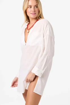 New Arrivals|Swim Cover-Ups^O'Neill Belizin Long Sleeve Cover-Up Dress - | white