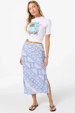 New Arrivals|Bottoms^O'Neill Bellamy Abstract Skirt Midi Skirts - | azurine