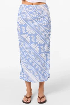 New Arrivals|Bottoms^O'Neill Bellamy Abstract Skirt Midi Skirts - | azurine