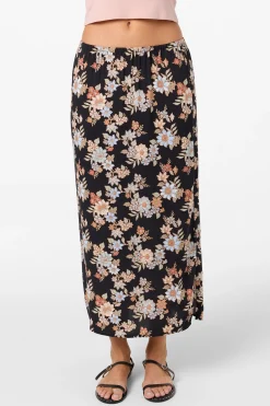 Bottoms|Best Sellers^O'Neill Bellamy Bali Floral Midi Skirt black