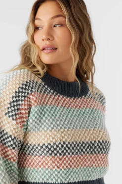 Tops|Sweaters, Hoodies & Fleece^O'Neill Billie Crop Long Sleeve Sweater - | slate