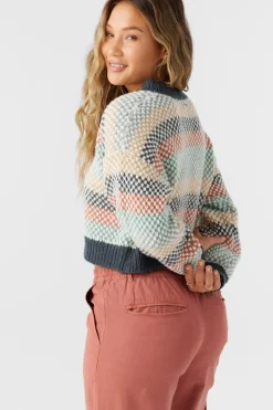 Tops|Sweaters, Hoodies & Fleece^O'Neill Billie Crop Long Sleeve Sweater - | slate