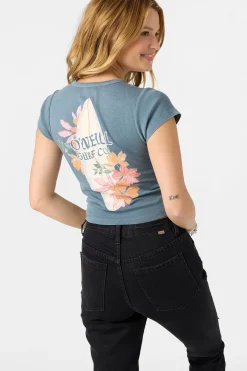 Graphic Tees & Tanks^O'Neill Board Bloom Tee - | washed slate
