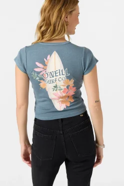 Graphic Tees & Tanks^O'Neill Board Bloom Tee - | washed slate