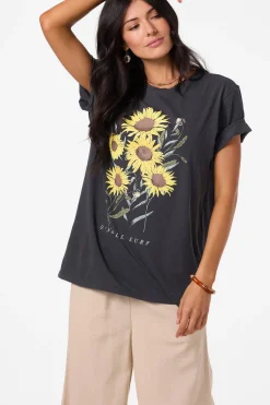 Graphic Tees & Tanks^O'Neill Botanic Blossom Tee - | washed black