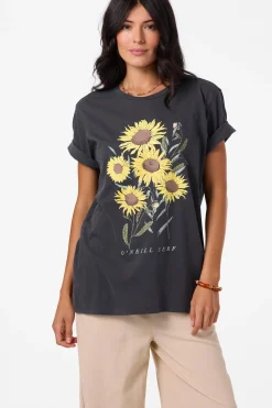 Graphic Tees & Tanks^O'Neill Botanic Blossom Tee - | washed black