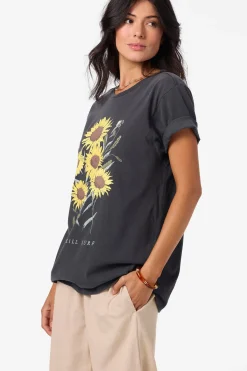 Graphic Tees & Tanks^O'Neill Botanic Blossom Tee - | washed black