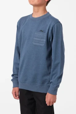 Tops^O'Neill Boy's Bavaro Blocked Crew Shirt Fleece - | midnight navy