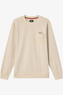 Tops^O'Neill Boy's Bavaro Blocked Crew Shirt Fleece - | lt khaki