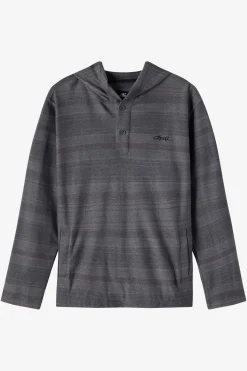 Tops^O'Neill Boy's Bavaro Stripe Poncho Pullover Fleece - | black