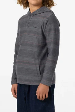 Tops^O'Neill Boy's Bavaro Stripe Poncho Pullover Fleece - | black