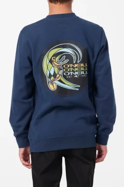 Tops^O'Neill Boy's Fifty Two Cliffs Crew Crew Neck Fleece - | midnight navy