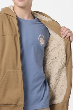 Tops^O'Neill Boy's Fifty Two High Pile Zip Zip Fleece - | dark khaki