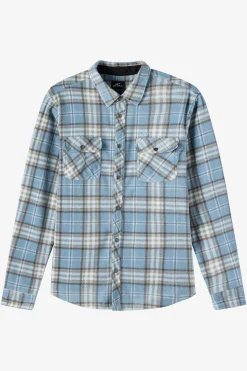 Tops^O'Neill Boy's Glacier Plaid Superfleece Long Sleeve Shirt - | citadel