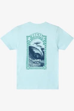 Tops^O'Neill Boy's Hacked Tee - | sky blue heather