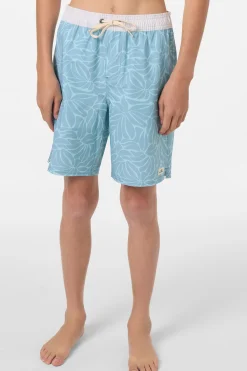 Boardshorts^O'Neill Boy's Hermosa Elastic Waist Lined 16" Swim Trunks Trunks - | stone blue