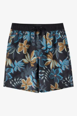 Boardshorts^O'Neill Boy's Hermosa Elastic Waist 16" Swim Trunks Trunks - | black 4