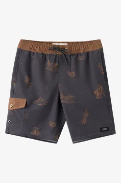 Boardshorts^O'Neill Boy's Hermosa Retro 16" Swim Trunks Trunks - | phantom