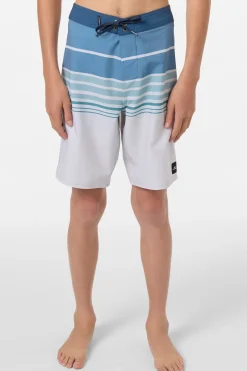 Boardshorts^O'Neill Boy's Hyperfreak Heat Stripe 17" Boardshorts - | fog