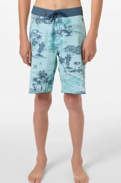 Boardshorts^O'Neill Boy's Hyperfreak Mysto Scallop 17" Boardshorts - | canal blue