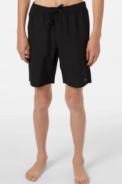 Boardshorts^O'Neill Boy's Lennox Hermosa Solid Volley 16" Swim Trunks Trunks - | black