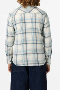 Tops^O'Neill Boy's Redmond Plaid Flannel Long Sleeve Shirt - | cream