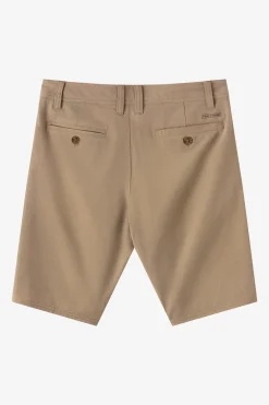 Bottoms^O'Neill Boy's Reserve Light Check 18"'' Hybrid Shorts - | dark khaki 2