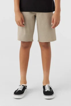 Bottoms^O'Neill Boy's Reserve Light Check 18" Hybrid Shorts - | dark khaki