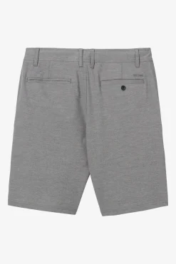 Bottoms^O'Neill Boy's Reserve Light Check 18" Hybrid Shorts - | graphite