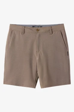 Bottoms^O'Neill Boy's Reserve Light Check 18" Hybrid Shorts - | brown