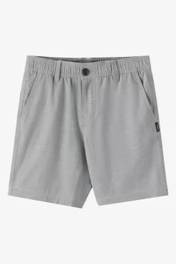 Bottoms^O'Neill Boy's Reserve Light Check Elastic Waist 16"'' Hybrid Shorts - | dark shadow