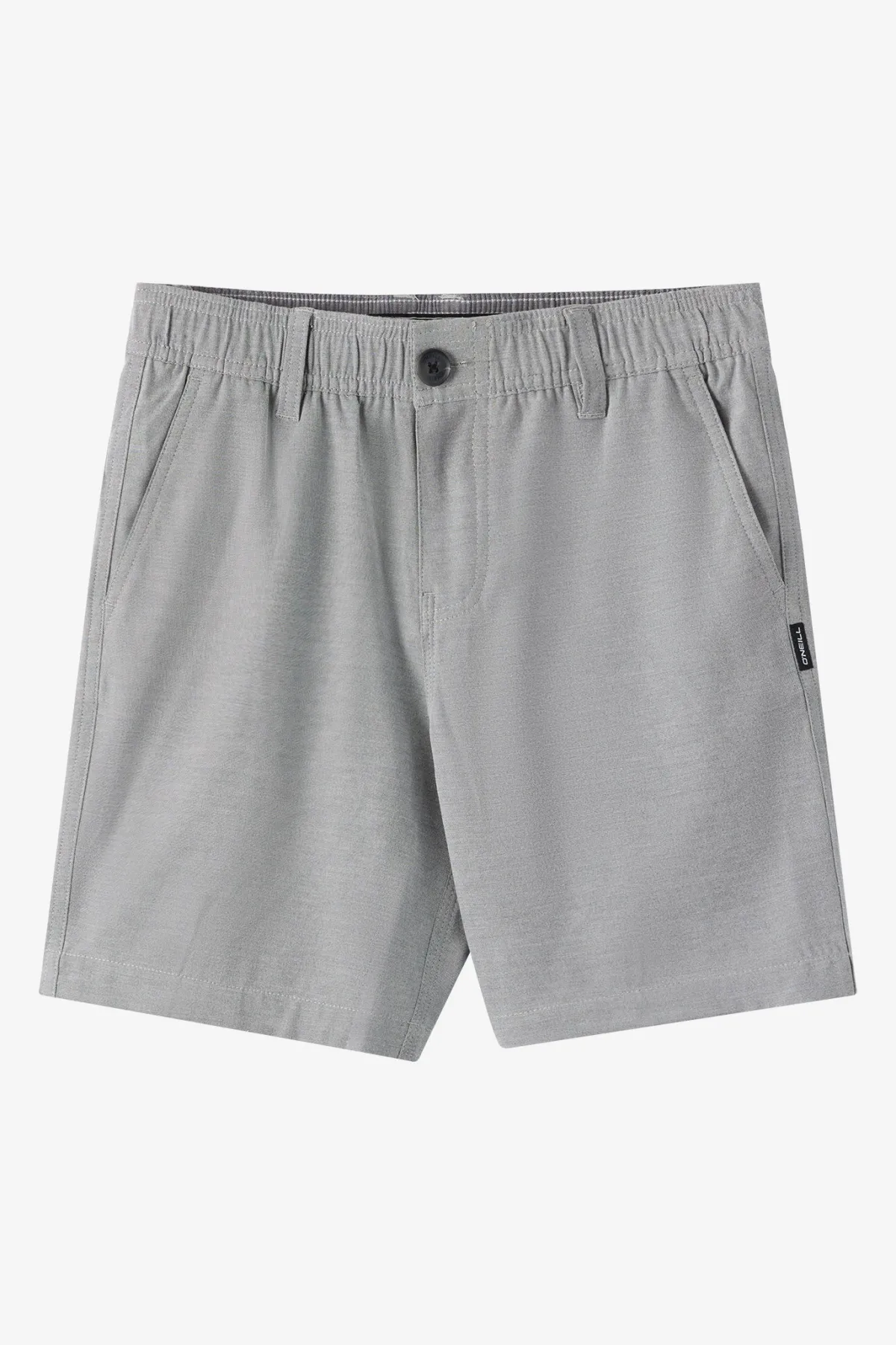 Bottoms^O'Neill Boy's Reserve Light Check Elastic Waist 16"'' Hybrid Shorts - | dark shadow