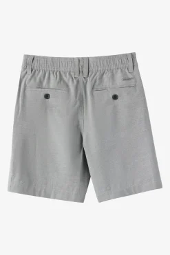 Bottoms^O'Neill Boy's Reserve Light Check Elastic Waist 16"'' Hybrid Shorts - | dark shadow
