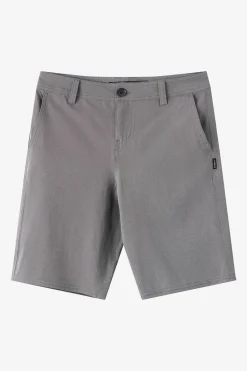 Bottoms^O'Neill Boy's Reserve Light Check 18"'' Hybrid Shorts - | dark shadow