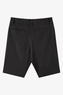 Bottoms^O'Neill Boy's Reserve Light Check 18"'' Hybrid Shorts - | black
