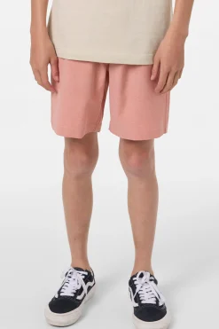 Bottoms^O'Neill Boy's Reserve Light Check Elastic Waist 16"'' Hybrid Shorts - | langoustino